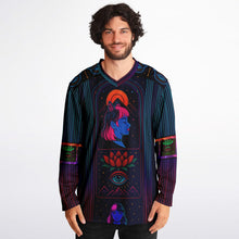 Load image into Gallery viewer, Neon Ethereal girl Hockey Jersey - DopeDesignClothing