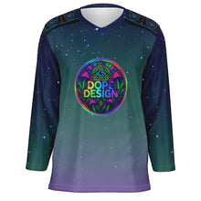 Load image into Gallery viewer, Ethereally Stained Glass Light Hockey Jersey - DopeDesignClothing