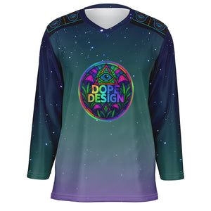 Ethereally Stained Glass Light Hockey Jersey - DopeDesignClothing