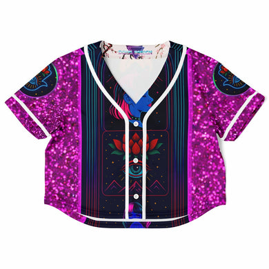 Neon Etherial Girl Cropped Rave Jersey - DopeDesignClothing