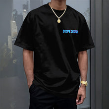 Load image into Gallery viewer, Burgundy Koi Fih Black Drop Shoulder Tee