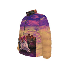 Load image into Gallery viewer, All-Over Print Unisex Stand collar slim down jacket - DopeDesignClothing