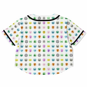 Pills of Ibiza white Cropped Baseball Jersey - DopeDesignClothing