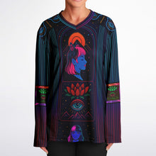 Load image into Gallery viewer, Neon Ethereal girl Hockey Jersey - DopeDesignClothing
