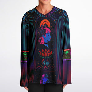 Neon Ethereal girl Hockey Jersey - DopeDesignClothing