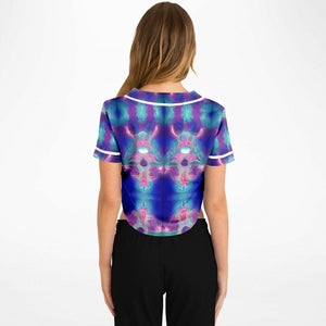 Vaporwave dreams cropped top Jersey - DopeDesignClothing