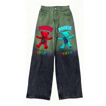 Load image into Gallery viewer, Pookie Bear Loose Wide Unisex Jeans - DopeDesignClothing
