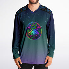 Load image into Gallery viewer, Ethereally Stained Glass Light Hockey Jersey - DopeDesignClothing