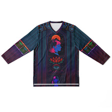 Load image into Gallery viewer, Neon Ethereal girl Hockey Jersey - DopeDesignClothing