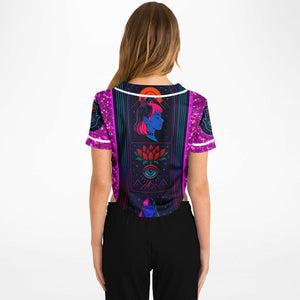 Neon Etherial Girl Cropped Rave Jersey - DopeDesignClothing