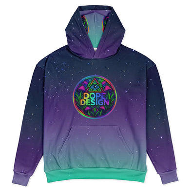 Ethereally Stained Glass Heavyweight Oversized Hoodie - DopeDesignClothing