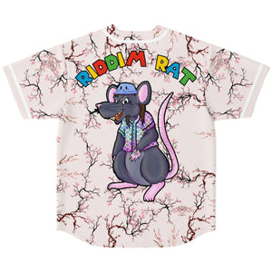 Riddim Rat Sakura Cherry Blossom Rave Base Ball Jersey - DopeDesignClothing