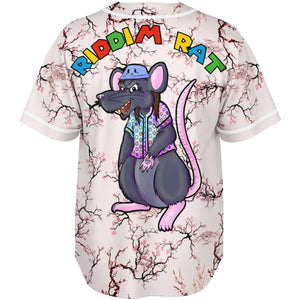 Riddim Rat Sakura Cherry Blossom Rave Base Ball Jersey - DopeDesignClothing