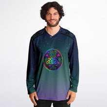 Load image into Gallery viewer, Ethereally Stained Glass Light Hockey Jersey - DopeDesignClothing