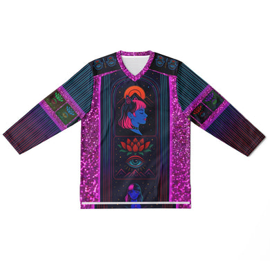 Glitter Ethereal Girl Light Hockey Jersey - DopeDesignClothing
