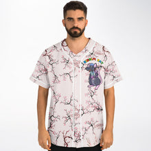 Load image into Gallery viewer, Riddim Rat Sakura Cherry Blossom Rave Base Ball Jersey - DopeDesignClothing