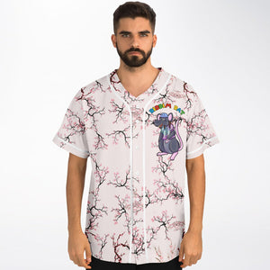 Riddim Rat Sakura Cherry Blossom Rave Base Ball Jersey - DopeDesignClothing