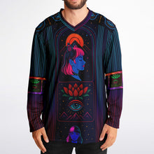 Load image into Gallery viewer, Neon Ethereal girl Hockey Jersey - DopeDesignClothing