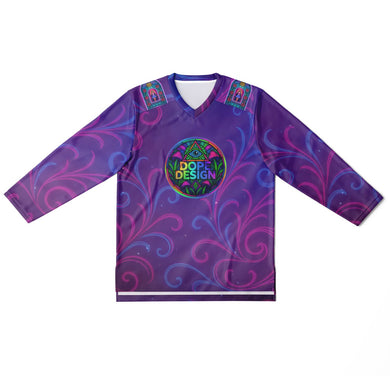 Psychedelic Lady Guadalupe Light Hockey Jersey - DopeDesignClothing