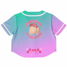 Load image into Gallery viewer, Definitely not a Coke Enthusiast Cropped Baseball Jersey - DopeDesignClothing