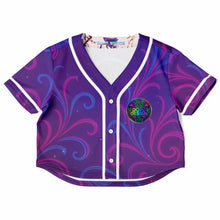 Load image into Gallery viewer, Psychedelic Lady Guadalupe Ladies Cropped Rave Jersey - DopeDesignClothing