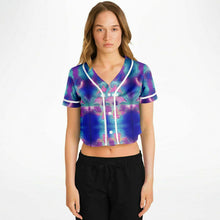 Load image into Gallery viewer, Vaporwave dreams cropped top Jersey - DopeDesignClothing