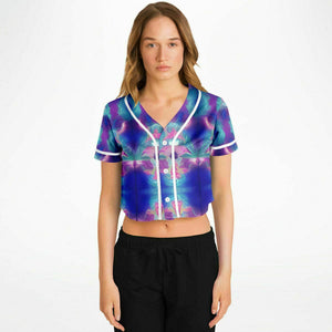 Vaporwave dreams cropped top Jersey - DopeDesignClothing