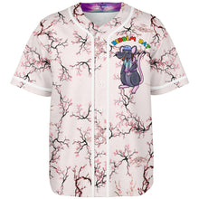 Load image into Gallery viewer, Riddim Rat Sakura Cherry Blossom Rave Base Ball Jersey - DopeDesignClothing