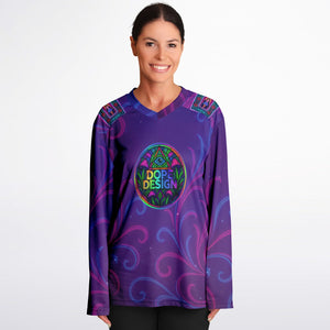 Psychedelic Lady Guadalupe Light Hockey Jersey - DopeDesignClothing