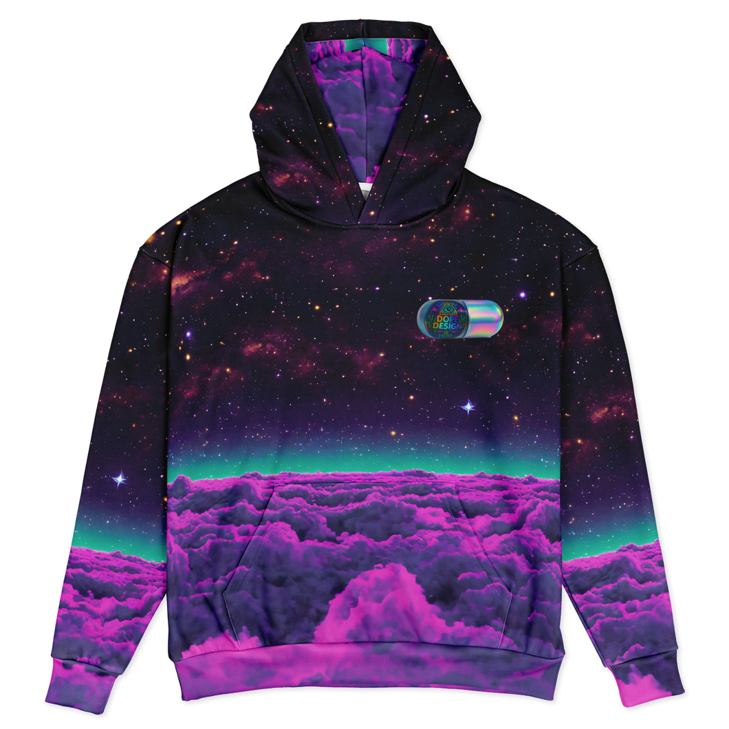 E-girl in Orbit Heavyweight Oversized Hoodie - DopeDesignClothing