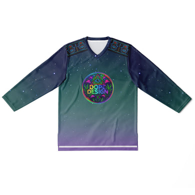 Ethereally Stained Glass Light Hockey Jersey - DopeDesignClothing