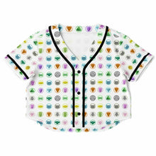 Load image into Gallery viewer, Pills of Ibiza white Cropped Baseball Jersey - DopeDesignClothing
