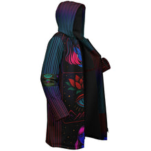 Load image into Gallery viewer, Neon Ethereal Girl Zipper Cloak - DopeDesignClothing
