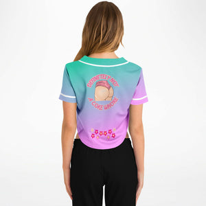 Definitely not a Coke Enthusiast Cropped Baseball Jersey - DopeDesignClothing