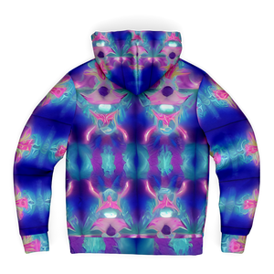 Vaporwave Dreams Microfleece Zip Up Hoodie - DopeDesignClothing