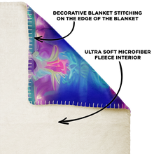 Load image into Gallery viewer, Vaporwave Dreams Microfleece Blanket - DopeDesignClothing