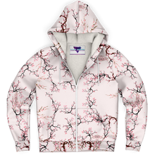 Load image into Gallery viewer, Sakura Cherry Blossom Microfleece Jacket - DopeDesignClothing