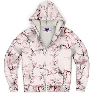 Sakura Cherry Blossom Microfleece Jacket - DopeDesignClothing