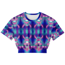 Load image into Gallery viewer, Vaporwave Dreams crop top sweatshirt - DopeDesignClothing