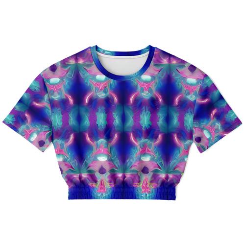 Vaporwave Dreams crop top sweatshirt - DopeDesignClothing