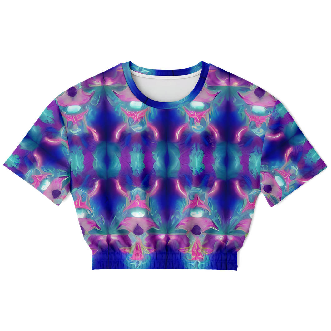 Vaporwave Dreams crop top sweatshirt - DopeDesignClothing