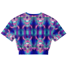 Load image into Gallery viewer, Vaporwave Dreams crop top sweatshirt - DopeDesignClothing