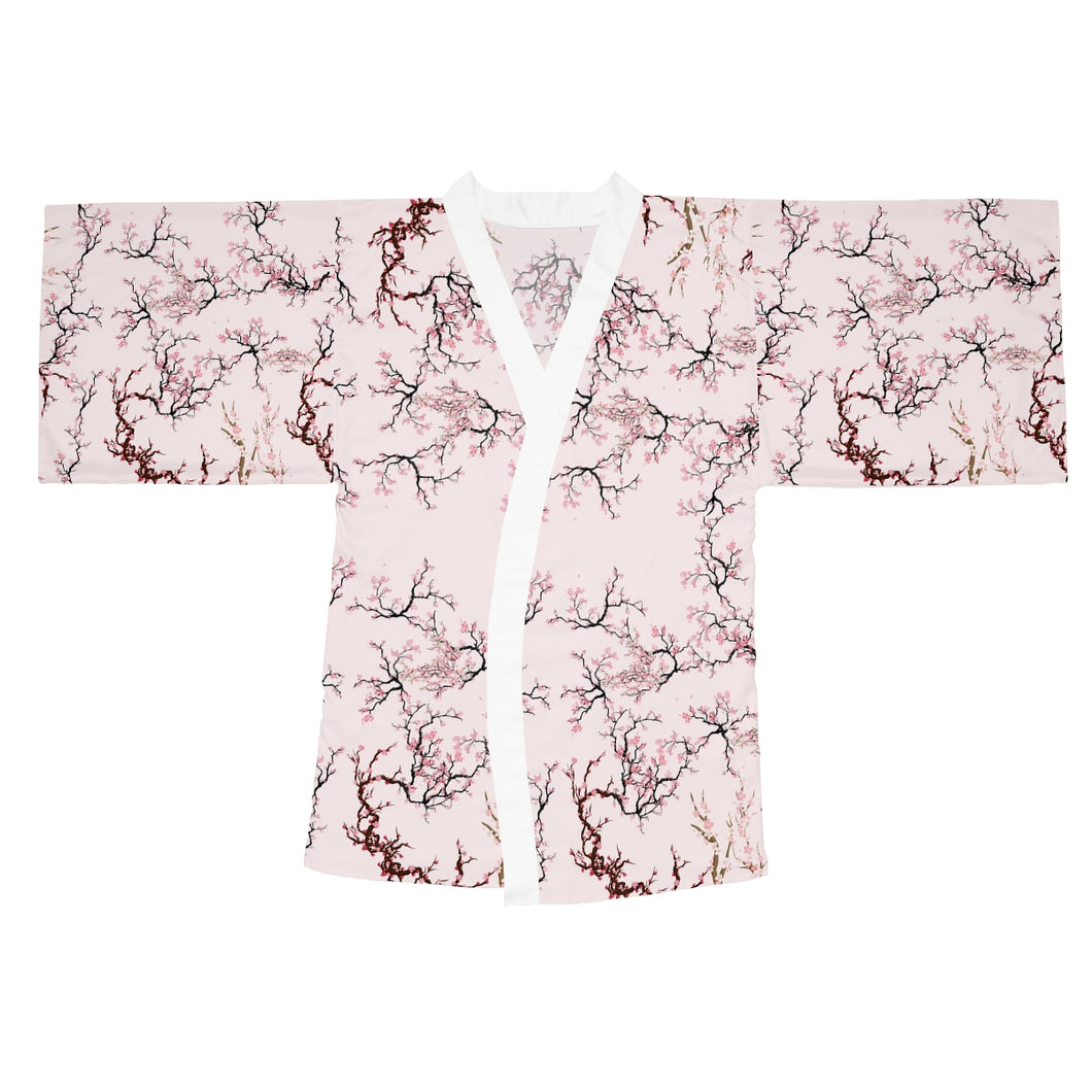 Sakura Cherry Blossom Long Sleeve Kimono Robe- Dope Design
