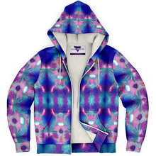 Load image into Gallery viewer, Vaporwave Dreams Microfleece Zip Up Hoodie - DopeDesignClothing