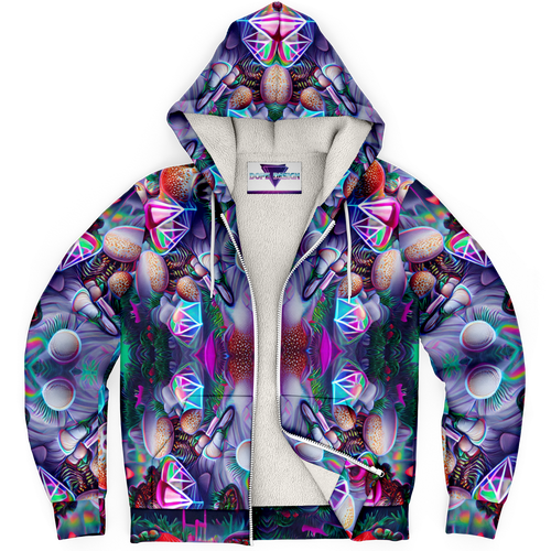 Psychoactive Romans Microfleece Zip up Hoodie - DopeDesignClothing