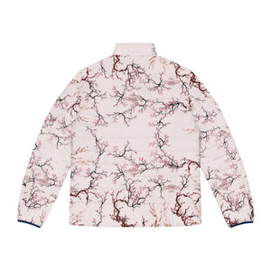 Sakura Cherry Blossom Puffer Jacket - DopeDesignClothing