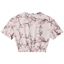 Load image into Gallery viewer, Sakura Cherry Blossom Cropped Top Short Sleeve - DopeDesignClothing
